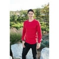 thumbnail image 1 of Wild Palms 910RDL Mens Thermal Knit Crew Neck Shirt, Red - Large, 1 of 1