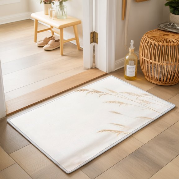 Wild Pampas Grass 2'x3' Small Rugs for Entryway Front Door Kitchen Sink Area, Rustic Cottagecore Golden Beige Fields Soft Sturdy Mats Washable Non Slip Rectangle Area Rug