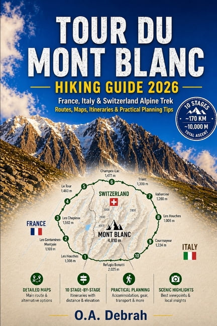 The Wild Paths Collection Tour Du Mont Blanc Hiking Guide 2026: France, Italy & Switzerland Alpine Trek, Routes, Maps, Itineraries and Practical P, Book 7, (Paperback)