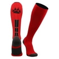 thumbnail image 1 of Wild Paw Over the Calf Socks (Scarlet/Black/Graphite, Medium), 1 of 2