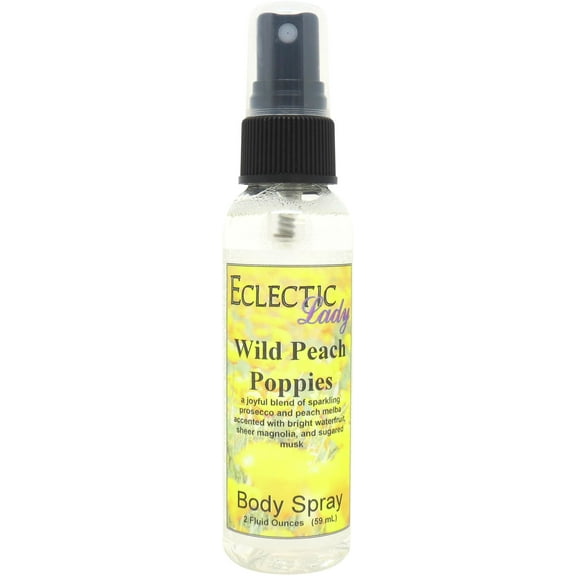 Wild Peach Poppies Body Spray, Eclectic Lady, Hydrating Mist, Unisex, 16 oz