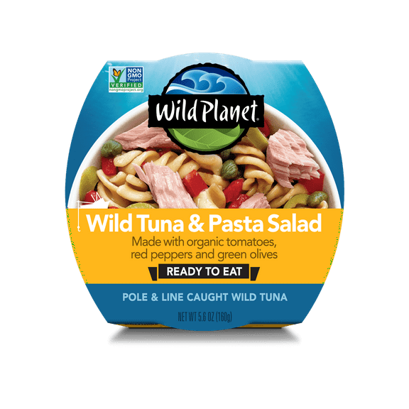 Wild Planet Ready-to-Eat Tuna Pasta Salad with Veggies, 5.6 oz Can