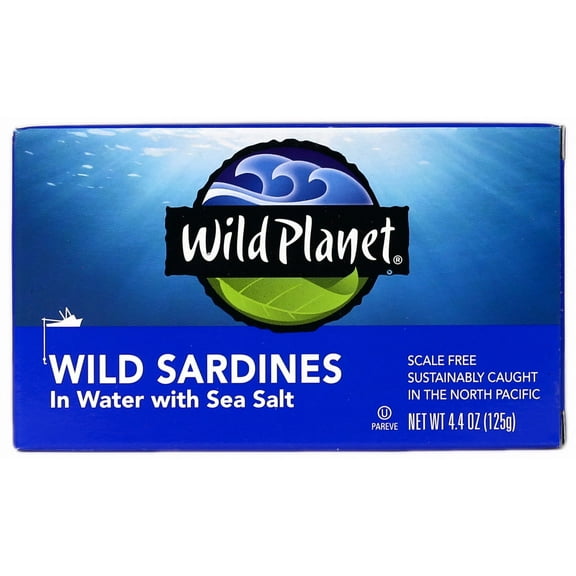 Wild Planet Wild Sardines in Sea Salt Water , 4.4 oz Can
