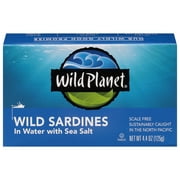 Wild Planet Sardines in Sea Salt Water, 4.4 oz
