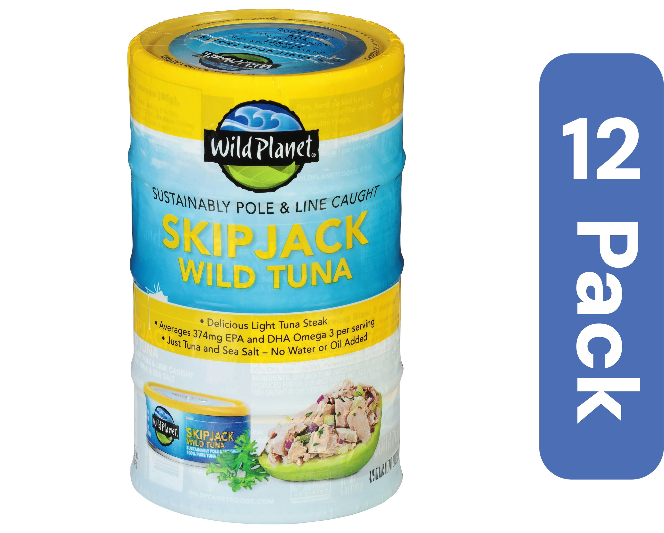 Wild Planet Tuna Skipjack Wild 4 Pack (Pack of 12)