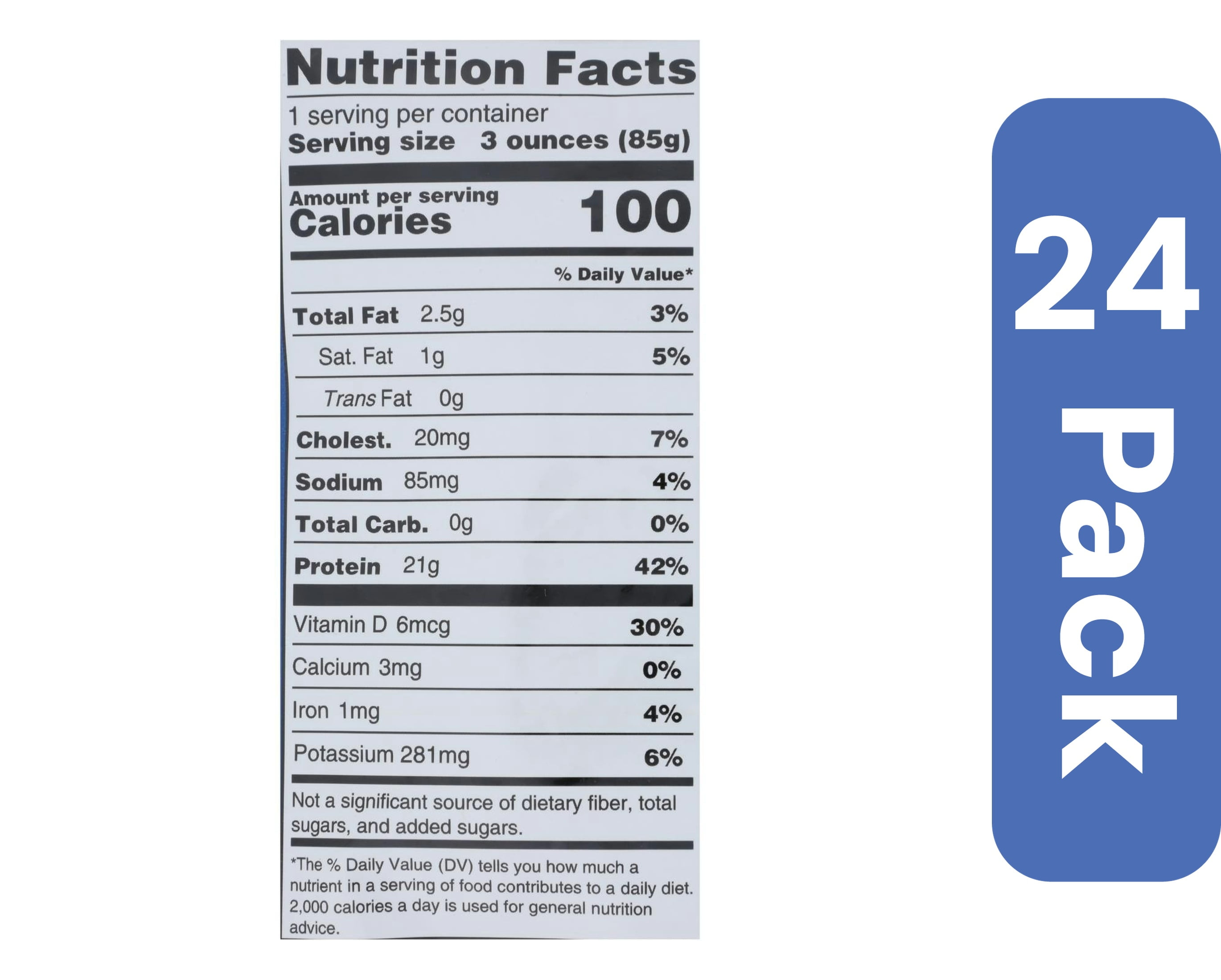 Wild Planet Wild Albacore Tuna Pouch No Salt 3 oz (Pack of 24)