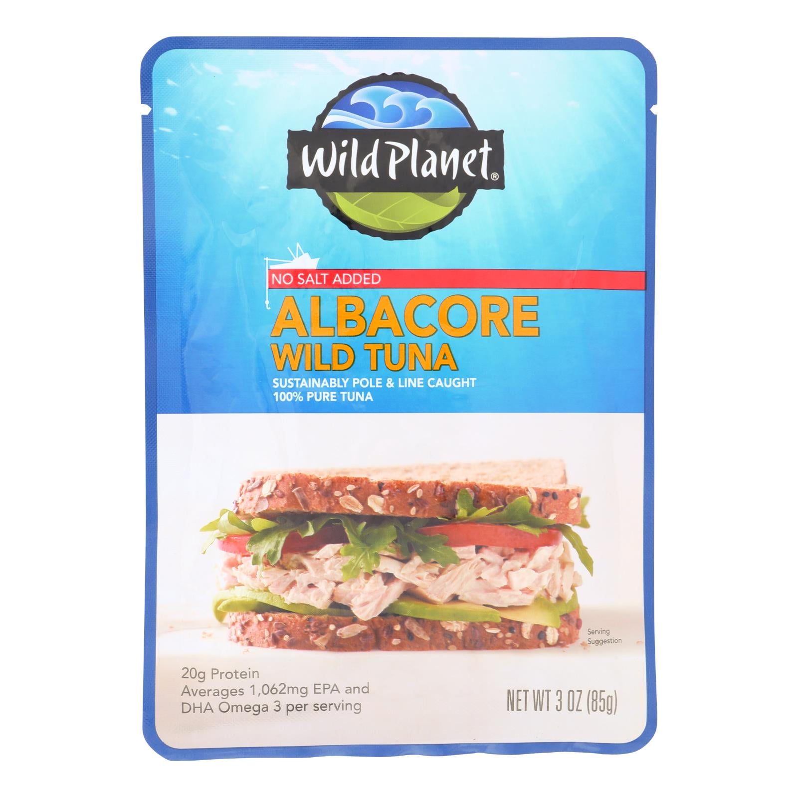 Wild Planet Wild Albacore Tuna With No Salt - Case of 24 - 3 OZ