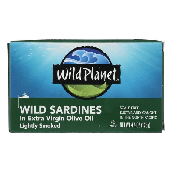 Wild Planet Wild Sardines - Extra Virgin Olive Oil - 4.4 oz (Pack of 3)