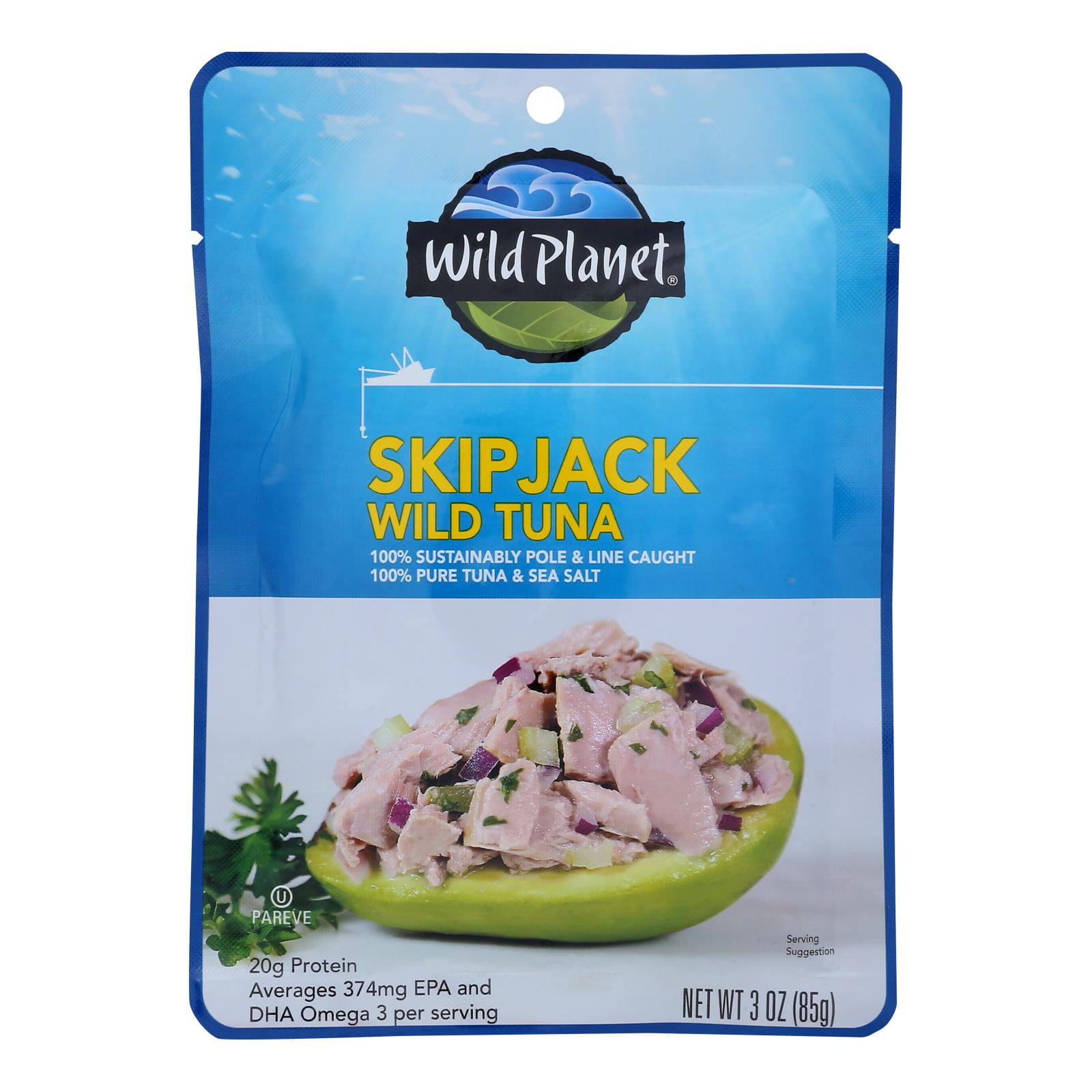 Wild Planet Wild Skipjack Light Tuna Pouch 3 oz (Pack of 24)