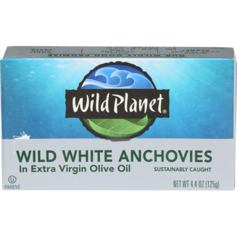 Wild Wild White Anchovies In Extra Virgin Olive Oil 4.375 oz