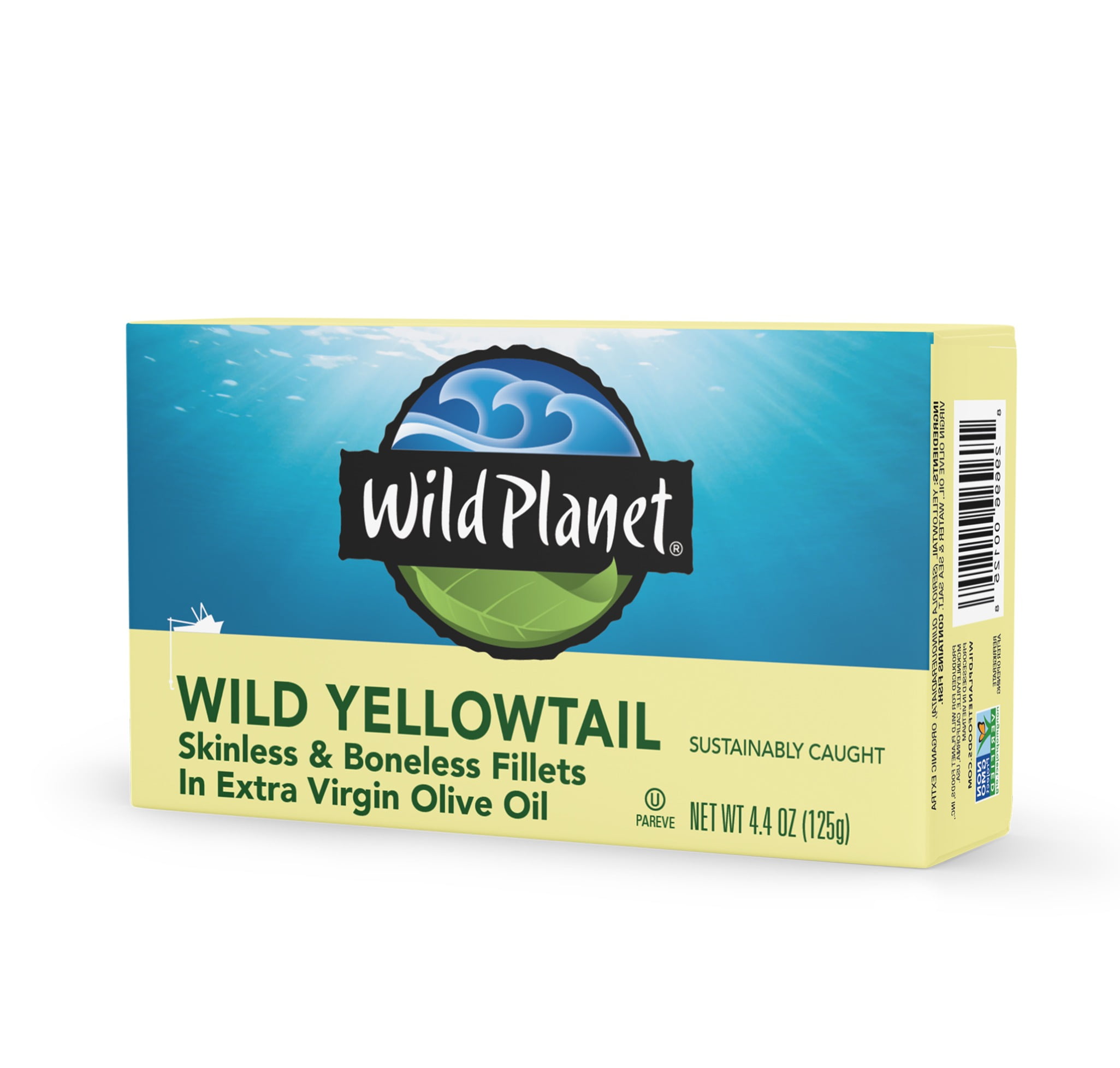 Wild Planet Yellowtail Fillets Skinless Boneless in Extra Virgin Olive Oil, 4.4 oz Can