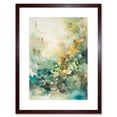 thumbnail image 1 of Wild Plant Flora in Teal Blue and Orange Modern Watercolour Painting Artwork Framed Wall Art Print 9X7 Inch, 1 of 5