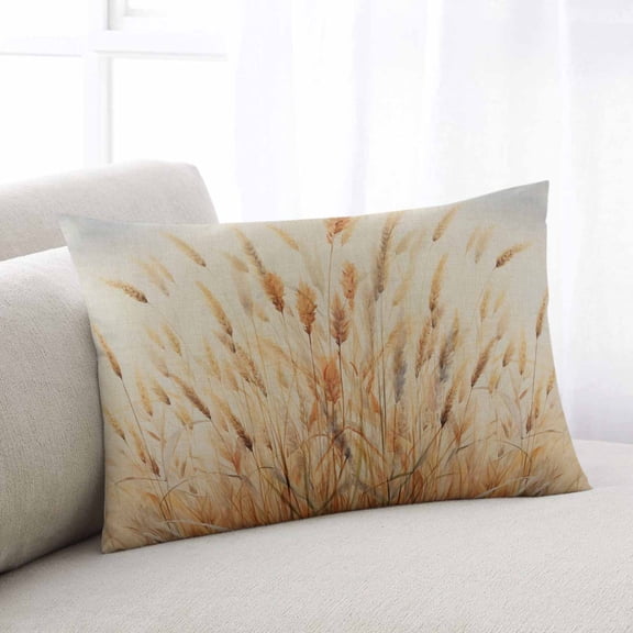 Wild Plant, Throw Pillow Covers, Vintage Botanical Leaves Yellow Soft Breathable Pillow Cases with Invisible Zipper for Sleeping, Body Pillowcases for Couch Bed Sofa Chair 24x36 Inches