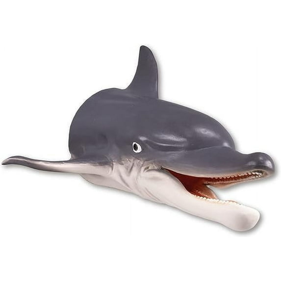 Wild Play Puppets Deluxebase Realistic Dolphin Hand Puppet Made from Eco-Friendly Natural Latex