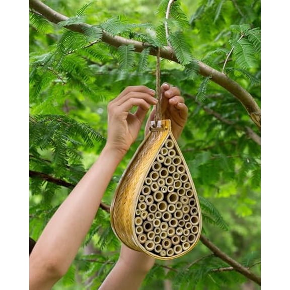 Wild Pollinator Mason Bee Habitat | Garden Bee House | Hanging Bee House Pack 2$$