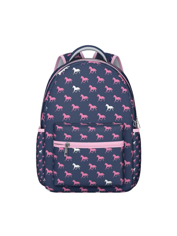 Wild Pony Design Backpack - Durable Waterproof School Bag with Horse Graphics - Perfect Bookbag for Equestrian Lovers & Teens