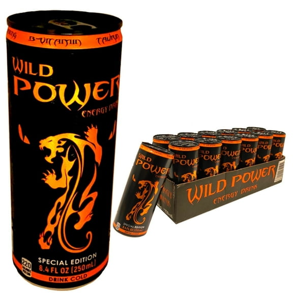 WILD POWER Energy Drink Quick Energy Booster 12 Pack 8.4 Fl Oz