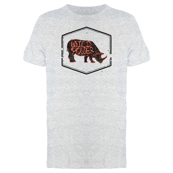 Wild Power Rhino Logo T-Shirt Men -Image by Shutterstock, Male Small