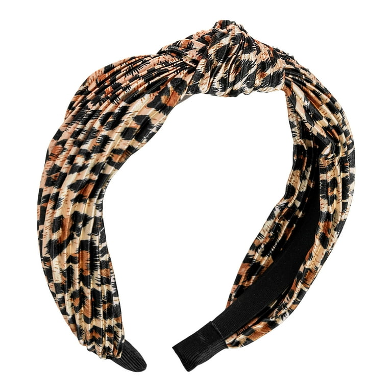 Get Wild Navy Blue Leopard Print Satin Scarf