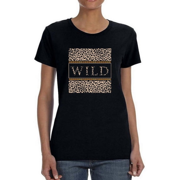 Wild Print T-Shirt Women -Image by Shutterstock, Female 3X-Large