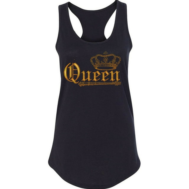 Wild Queen GOLD Crown Women Tank Top Birthday Gift Lady Tank Top Color Black Small