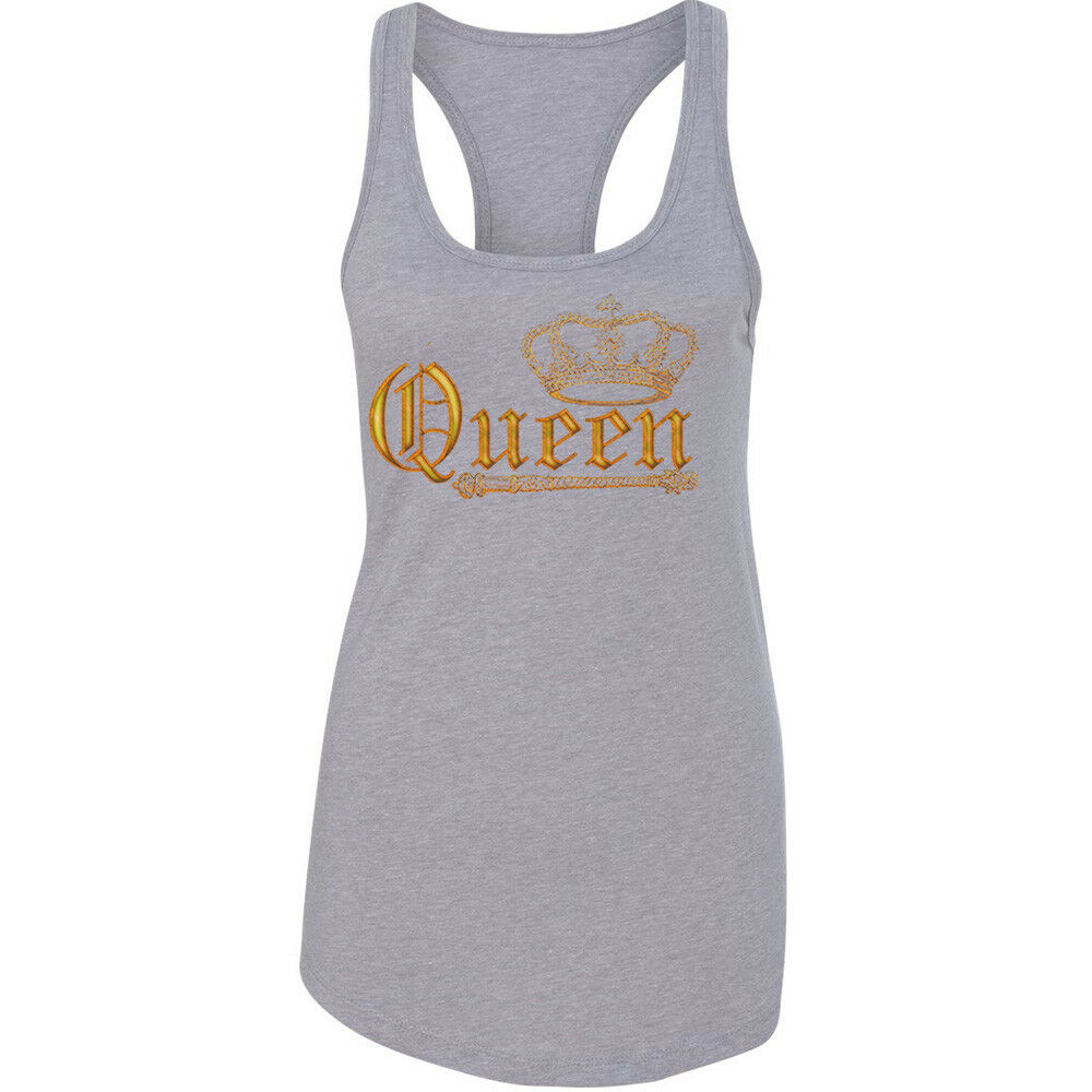 Wild Queen GOLD Crown Women Tank Top Birthday Gift Lady Tank Top Color Sport Gray Small - image 1 of 2