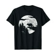 thumbnail image 1 of Wild Racoon Animal Full Moon At Night - Funny Forrest Racoon Cotton T-Shirt Black, 1 of 5