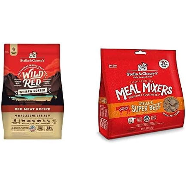 Wild Red Raw Coated Kibble Dry Dog Food Wholesome Grains Red Meat