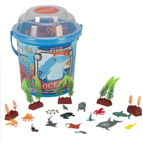 Wild Republic Aquatic Animals, Toy Figures, Kids Gifts, Ocean theme Party Supplies, Sea Creatures, 32 Piece Set