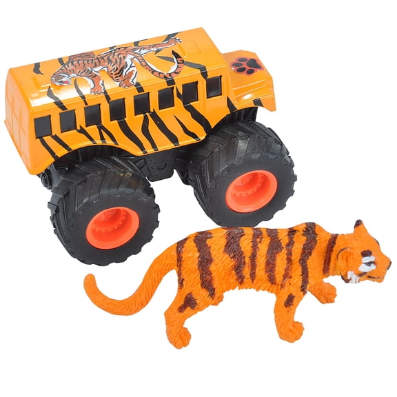 Wild Republic Tiger & Truck Adventure Playset, Gifts for Kids, Imaginative Play Toy, 2 Piece Set