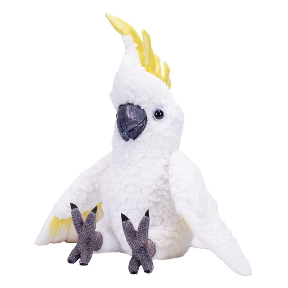 Wild Republic Artist Collection, Sulfur Crested Cockatoo, Gift for Kids, 15 inches, Plush Toy, Fill is Spun Recycled Water Bottles.