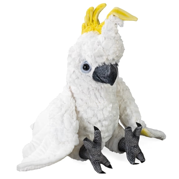 Wild Republic Artist Collection, Sulfur Crested Cockatoo, Gift for Kids, 15 inches, Plush Toy, Fill is Spun Recycled Water Bottles.