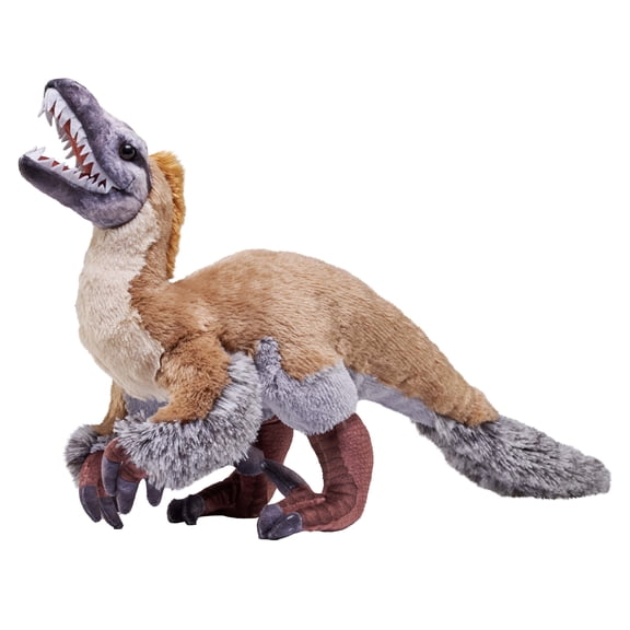 Wild Republic Artist Collection, Dinosaur Velociraptor, Gift for Kids, 15 inches, Plush Toy, Fill is Spun Recycled Water Bottles