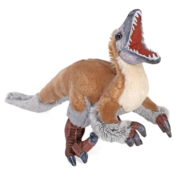 Wild Republic Artist Collection, Dinosaur Velociraptor, Gift for Kids, 15 inches, Plush Toy, Fill is Spun Recycled Water Bottles
