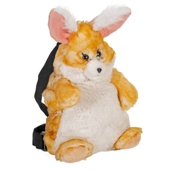 Wild Republic Backpack Fennec Fox, Stuffed Animal, 14 inch, Plush Toy, Fill is Spun Recycled Water Bottles