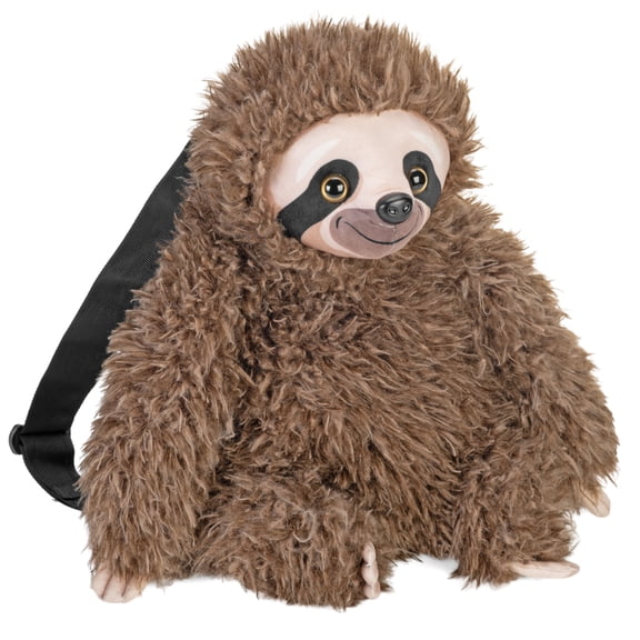Wild Republic Backpack Sloth, Stuffed Animal, 14 inch, Plush Toy, Fill is Spun Recycled Water Bottles
