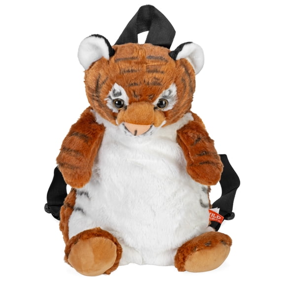 Wild Republic Backpack Tiger, Mini Backpack, Animal Bag, 14 Inches, Gift for Kids, Plush Zoo Animal