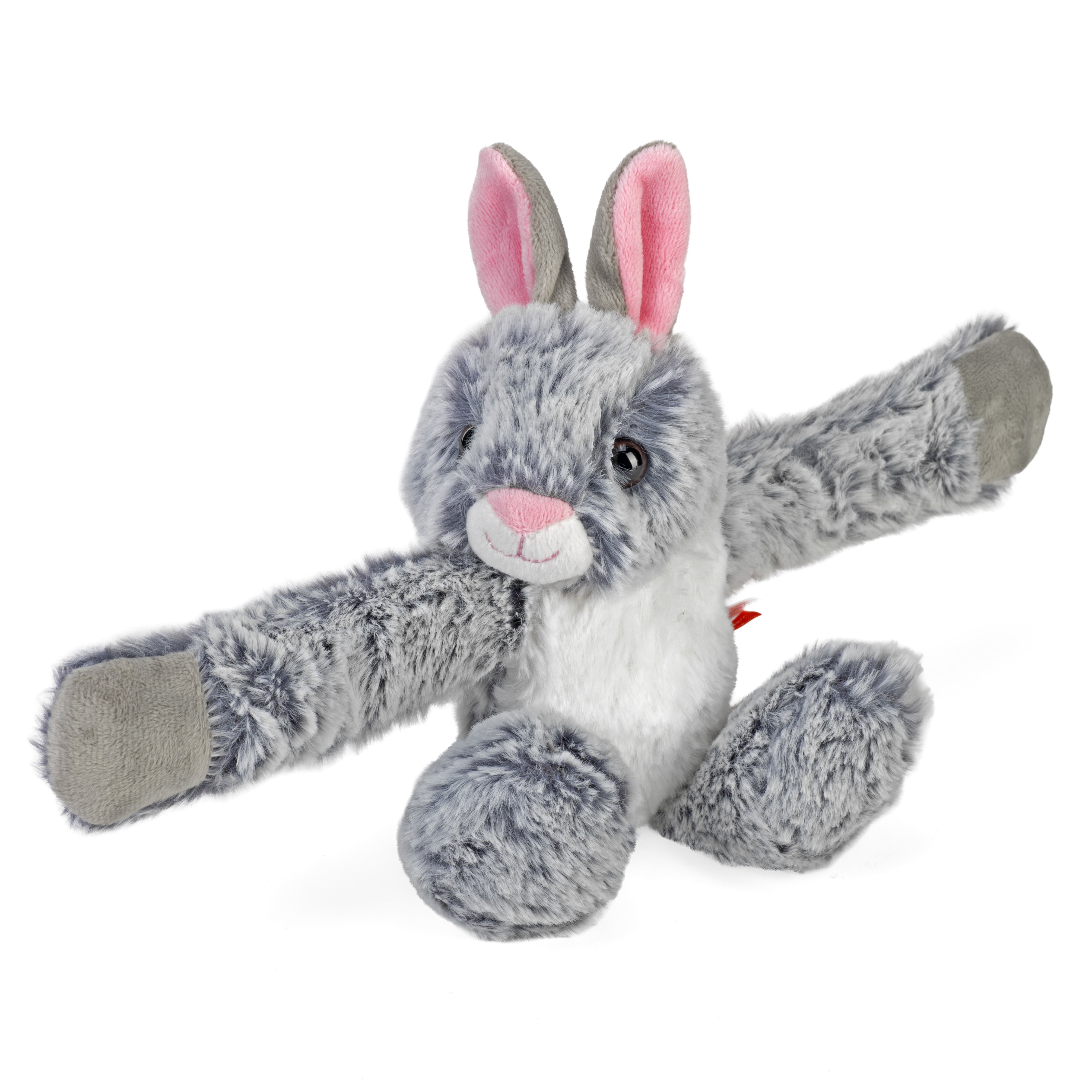 Wild Republic Huggers Bunny Gray, Gift for Kids, Plush Toy, Fill is Spun Recycled Water Bottles, 8 Inches