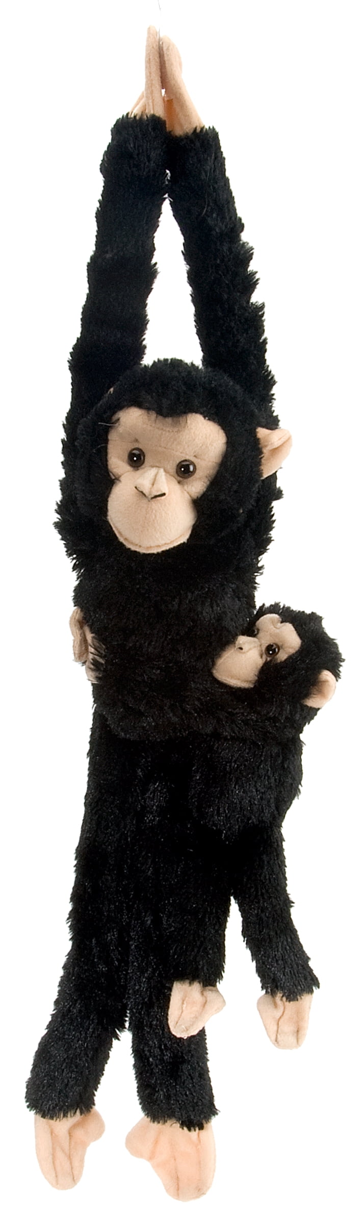 Wild Republic Chimpanzee w/ baby plush, Monkey Stuffed Animal, Plush Toy, Gifts for Kids, Hanging 20 Inches