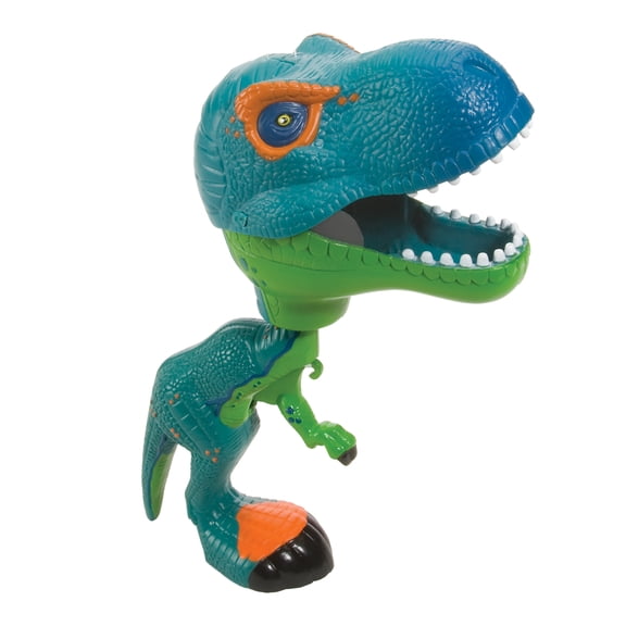 Wild Republic T-Rex Toy, Gifts for Kids, Squeeze trigger to close mouth, Green Chompers 9.5 Inches