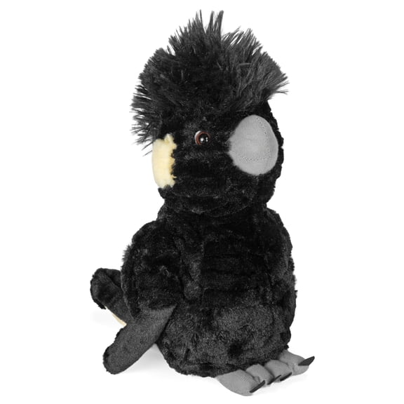 Wild Republic Cuddlekins Yellow Tail Black Cockatoo, Stuffed Animal, 12 Inches, Plush Toy, Fill is Spun Recycled Water Bottles