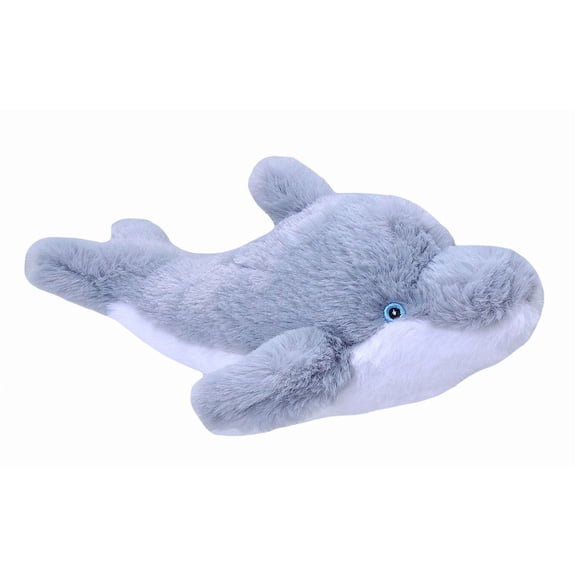 Wild Republic EcoKins Mini Dolphin Stuffed Animal 8 inch, Eco Friendly Gifts for Kids, Plush Toy, Handcrafted Using 7 Recycled Plastic Water Bottles