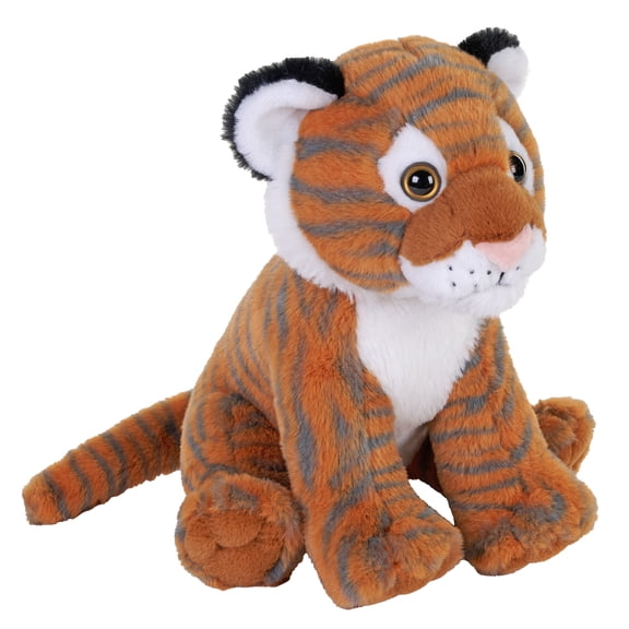 Wild Republic Earthkins Mini Tiger, Stuffed Animal, 8 inch, Plush Toy, Eco-Friendly