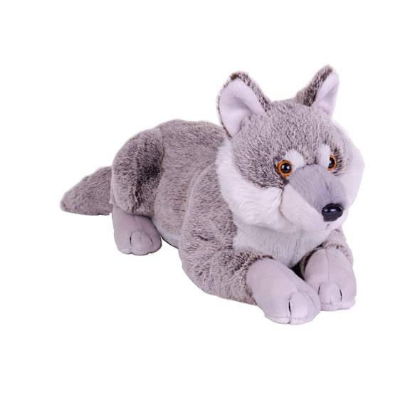 Wild Republic Earthkins Wolf, Stuffed Animal, 15 Inches, Plush Toy, Fill is Spun Recycled Water Bottles, Eco Friendly