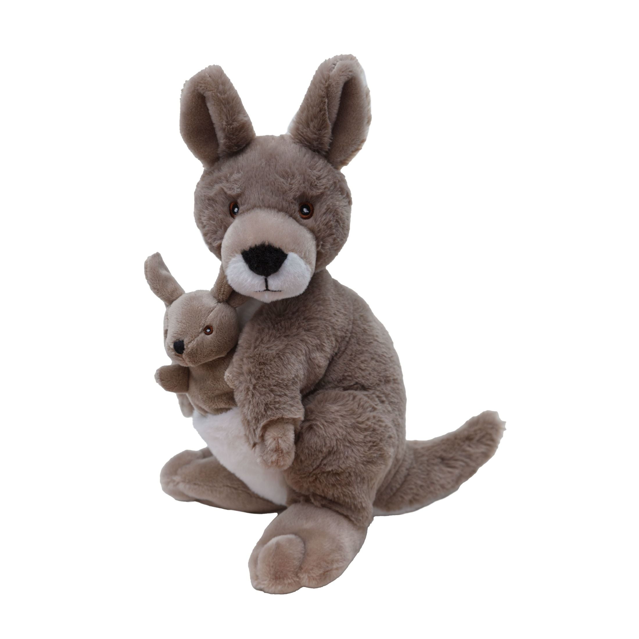 Eco-Friendly 12-Inch Brown Kangaroo Plush Toy
