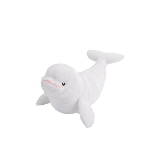 Wild Republic Ecokins Mini Beluga Whale, Stuffed Animal, 8 inches, Gift for Kids, Plush Toy, Made from Spun Recycled Water Bottles, Eco Friendly, Childs Room Decor