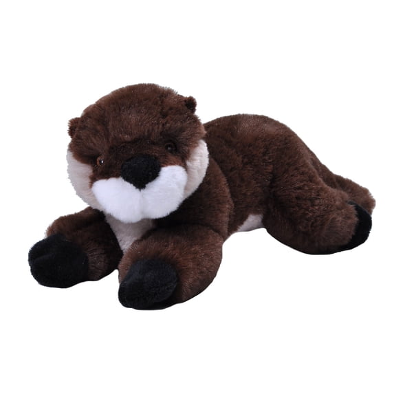 Wild Republic EcoKins Mini River Otter Stuffed Animal 8 inch, Eco Friendly Gifts for Kids, Plush Toy, Handcrafted Using 7 Recycled Plastic Water Bottles