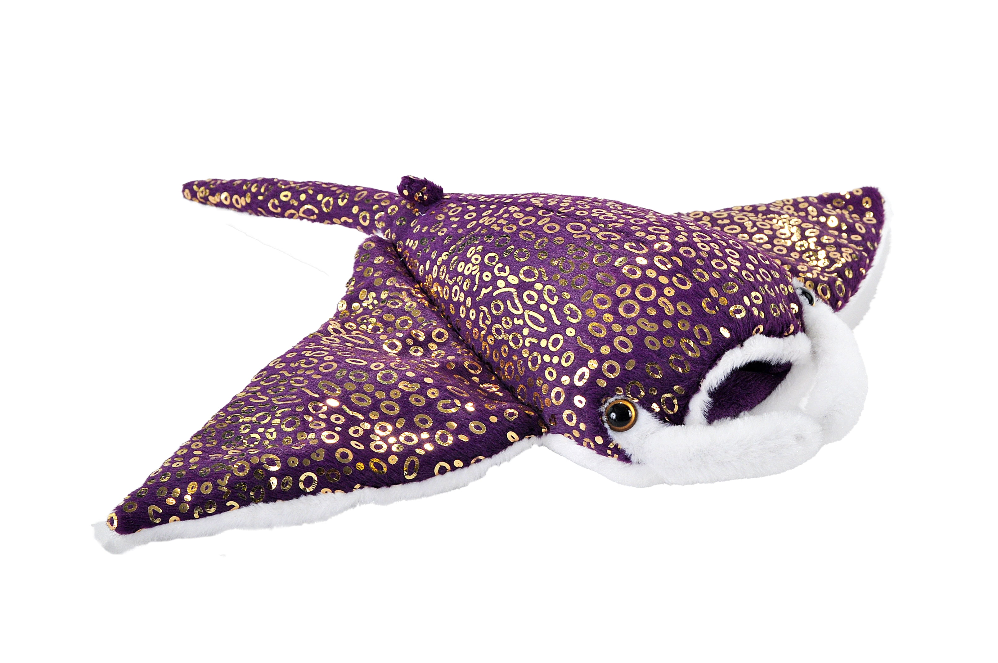 Wild Republic Manta ray, Foilkins, Stuffed Animal, 12 inches, Gift for Kids, Plush Toy, Fill is Spun Recycled Water Bottles