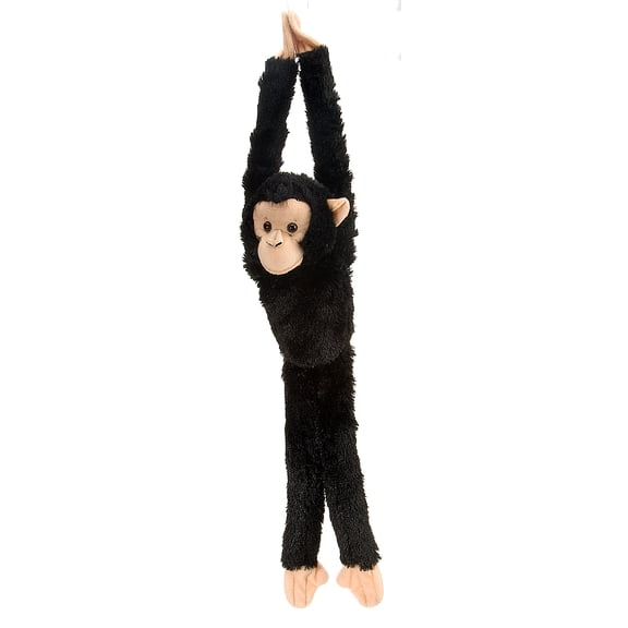Wild Republic Chimpanzee Plush, Monkey Stuffed Animal, Plush Toy, Gifts for Kids, Hanging 20 Inches, Black