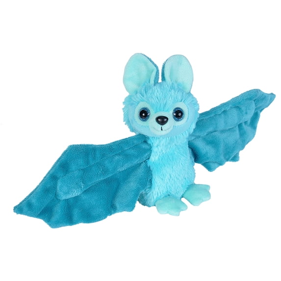 Wild Republic Huggers Blue Bat Plush, Slap Bracelet, Stuffed Animal, Kids Toys, 8 Inches